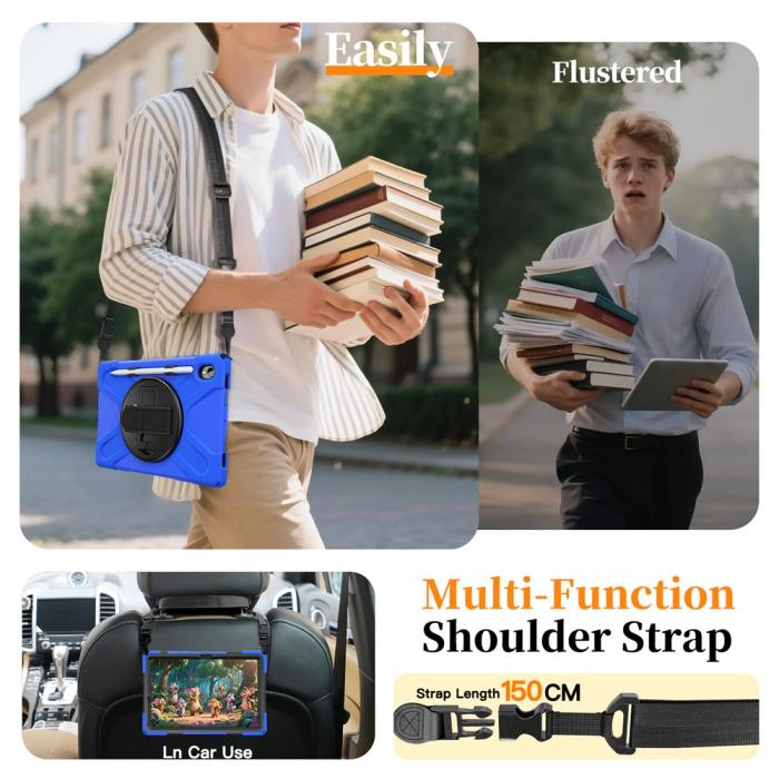 Bild 6,  Samsung Galaxy Tab S11 Skal Shockproof Hybrid Kickstand Blå