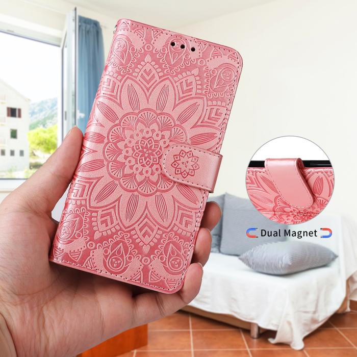 Bild 5,  Motorola Edge 70 Fodral Mandala Läder Rosa