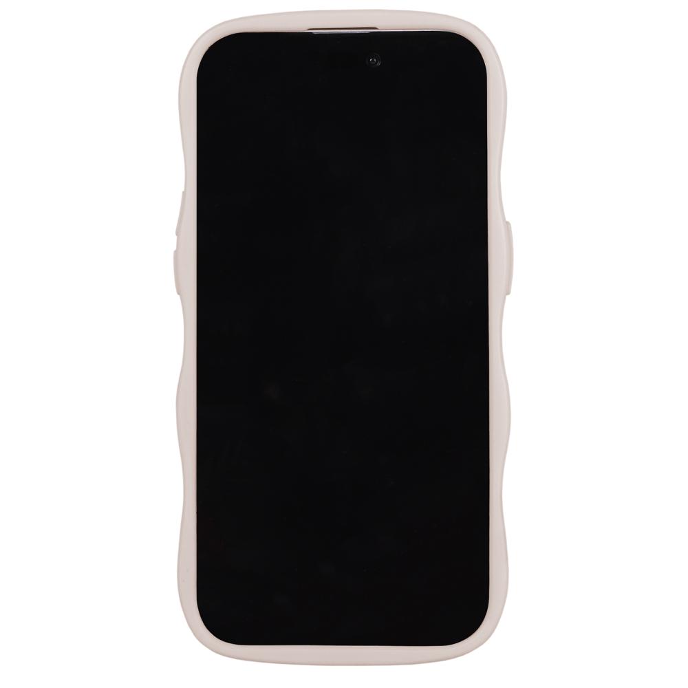 holdit holdit iPhone 15 Pro Skal Wavy Light Beige Transparent