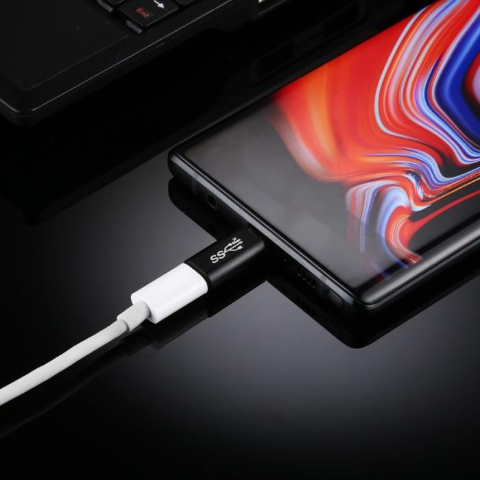 Bild 4,  USB-C Hona - USB-C Hane Adapter Svart