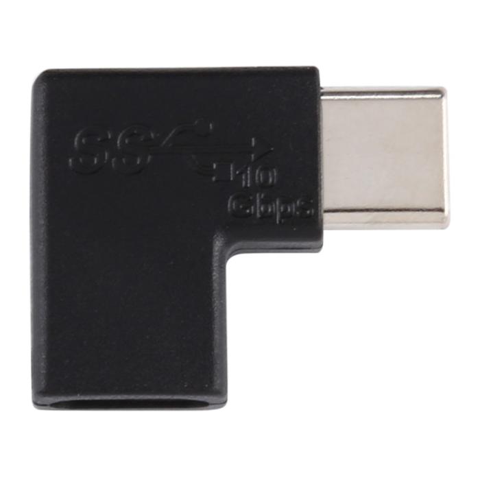 Bild 3,  USB-C Hona - USB-C Hane Adapter 90 Grader Svart