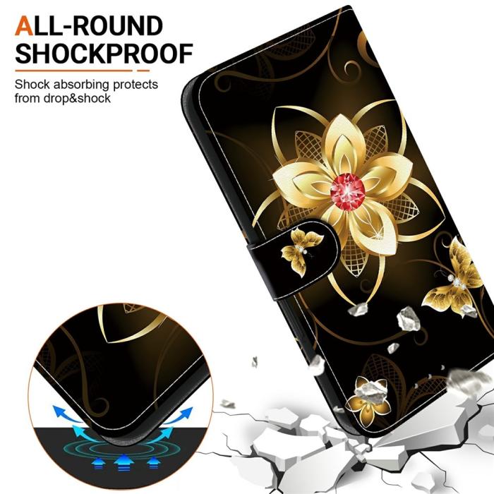 Bild 4,  iPhone 17 Pro Fodral Med Tryck Guld Blomma