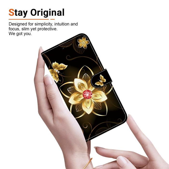Bild 5,  iPhone 17 Pro Fodral Med Tryck Guld Blomma