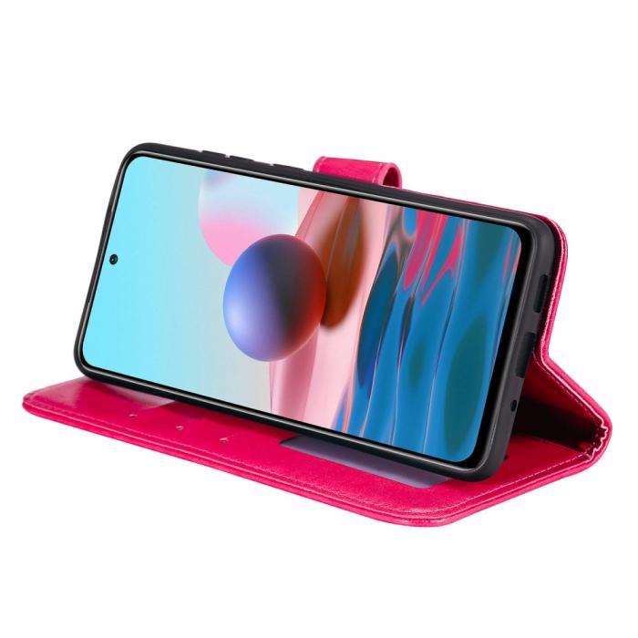 Bild 6,  Xiaomi Redmi Note 10S - Mandala Läder Fodral - Röd
