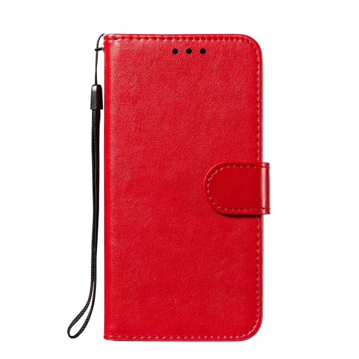 Bild 2,  Xiaomi Redmi Note 10S - Solid Läder Fodral - Röd
