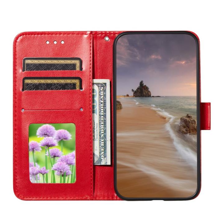 Bild 4,  Xiaomi Redmi Note 10S - Solid Läder Fodral - Röd