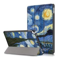  iPad 10.2 2019/2020/2021 Fodral Tri-Fold Brush Painting