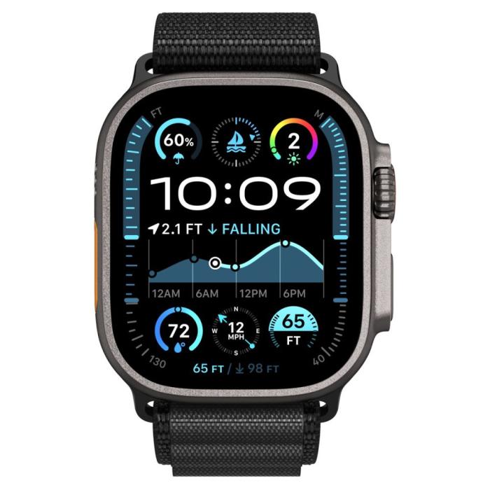 Bild 4, Spigen Spigen Apple Watch 42/44/45/46/49 mm Armband Svart