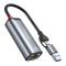 YESIDO YESIDO 2in1 USB-C/USB-A till RJ45 Adapter Grå