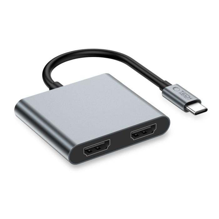 Bild 2, Tech-Protect Tech-Protect 4in1 USB-C Adapter USB-C / USB-A / HDMI / Space Grey