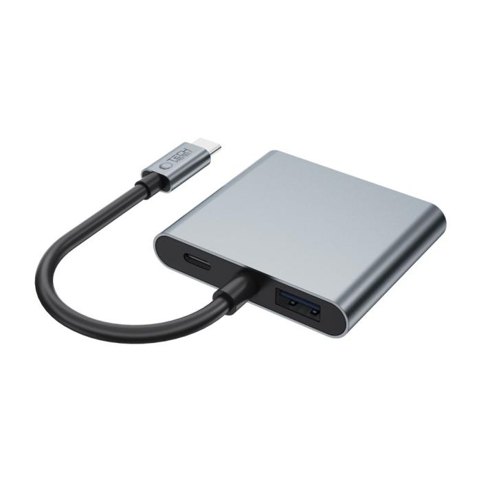 Bild 3, Tech-Protect Tech-Protect 4in1 USB-C Adapter USB-C / USB-A / HDMI / Space Grey