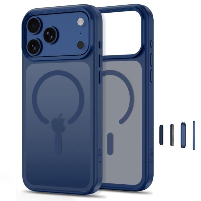 Bild 3, Tech-Protect Tech-Protect iPhone 18 Pro/17 Pro Skal MagSafe MagMat CC Blå