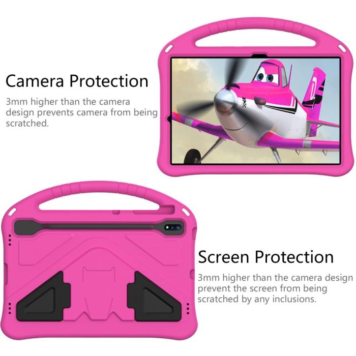 Bild 4,  Samsung Galaxy Tab S7 FE/S7 Plus/S8 Plus Fodral Skal EVA Rosa