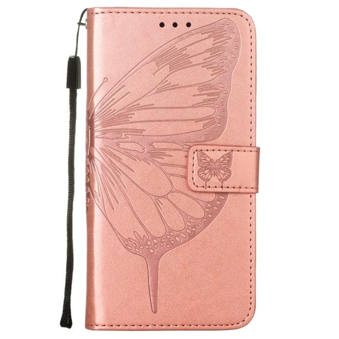 Bild 2,  Samsung Galaxy A03s Fodral Tryckt Butterfly Roséguld