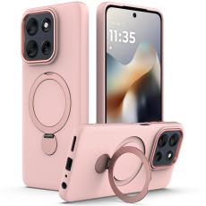  Motorola Edge 60/60 Fusion Skal MagSafe Kickstand Hybrid Rosa