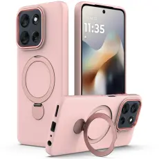  Motorola Edge 60/60 Fusion Skal MagSafe Kickstand Hybrid Rosa
