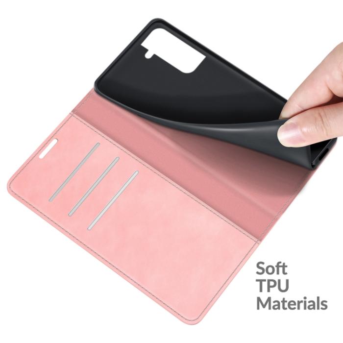 Bild 6,  Samsung Galaxy S22 Fodral Retro Skin Touch Rosa