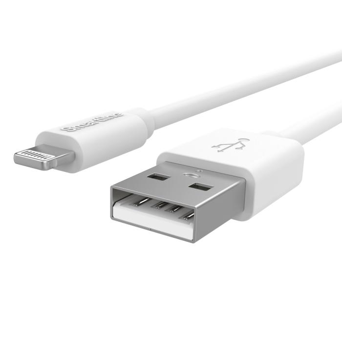 Bild 2, Smartline Smartline 2m Lightning MFi Laddningskabel Vit