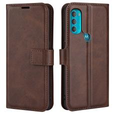  Motorola Moto G71 Fodral Solid L&auml;der Brun