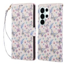  Samsung Galaxy S26 Ultra Fodral RFID L&auml;der Fj&auml;rilar / Blommor