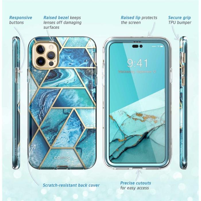 Bild 6, Supcase Supcase iPhone 14 Pro Max Skal Cosmo Ocean Blue