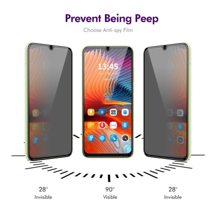 Bild 3, ENKAY ENKAY Xiaomi Redmi 14C Skärmskydd Härdat Glas Heltäckande Privacy
