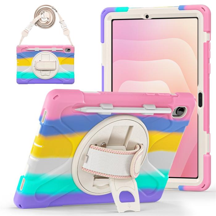 Bild 3,  Samsung Galaxy Tab S11 Skal Shockproof Hybrid Kickstand Rainbow