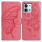  Xiaomi Redmi 15C Fodral Fjäril Tryck Rosa