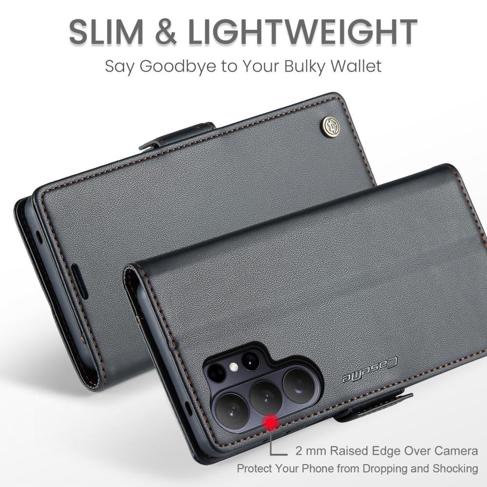 CASEME CASEME Samsung Galaxy S26 Ultra Fodral RFID Läder Svart