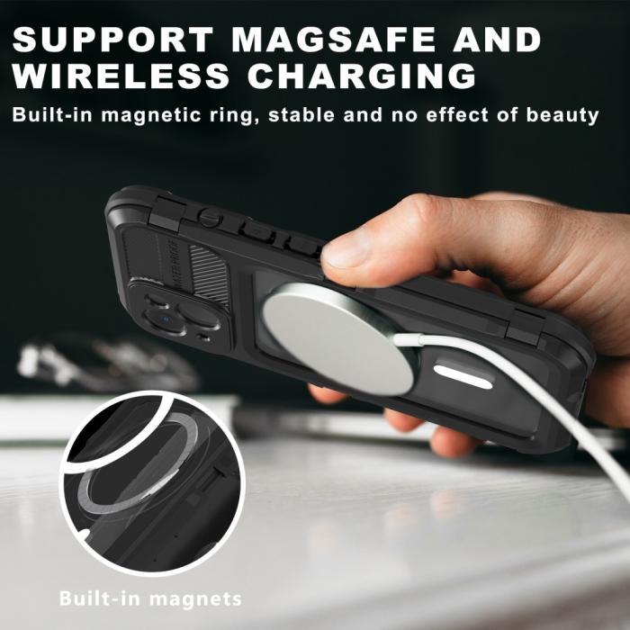 Bild 2, ShellBox ShellBox iPhone 14 MagSafe IP68 Aluminium Vattentät Skal Svart