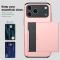  iPhone 17 Pro Max Skal Hybrid Med Kortfack Silver