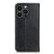  iPhone 15 Pro Fodral Flip Crazy Horse Svart
