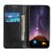  iPhone 15 Pro Fodral Flip Crazy Horse Svart