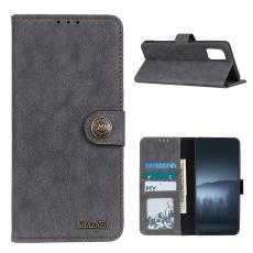 KHAZNEH Samsung Galaxy A02s - KHAZNEH Retro Split L&auml;der Fodral - Svart