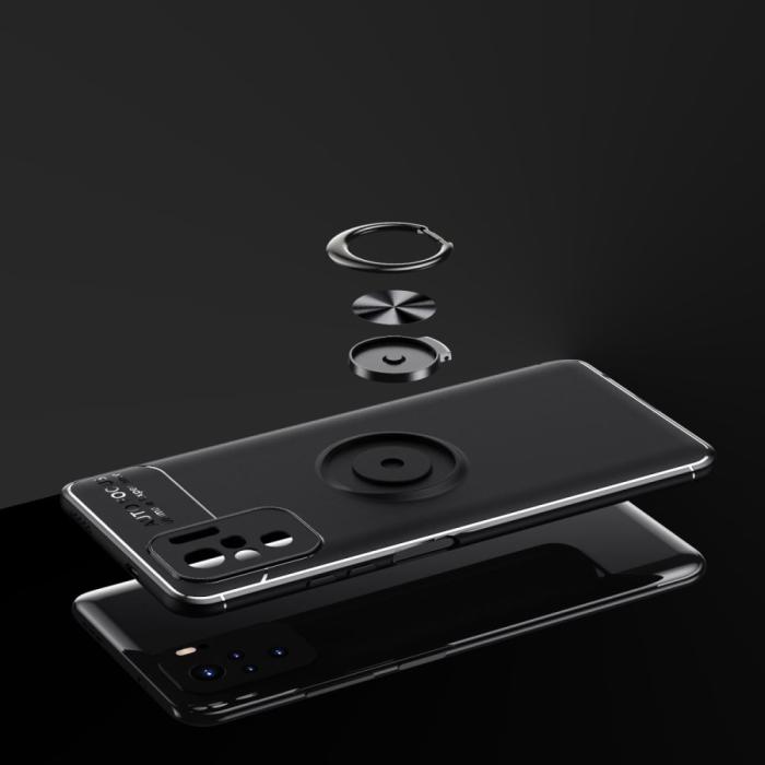 Bild 3,  Xiaomi Redmi Note 10S - Ring Skal - Svart/Blå