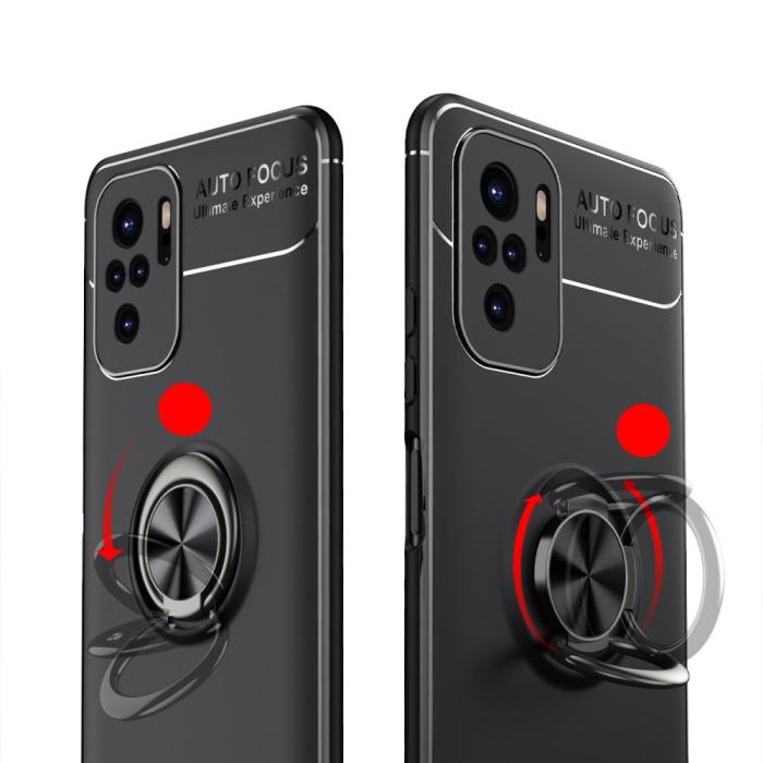 Bild 4,  Xiaomi Redmi Note 10S - Ring Skal - Svart/Blå