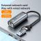 YESIDO YESIDO 2in1 USB-C/USB-A till RJ45 Adapter Grå