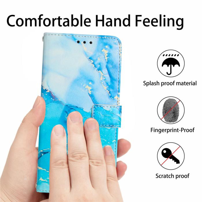 Bild 3,  Xiaomi 17T Fodral Läder Marmor Blå