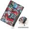  Galaxy Tab S9 FE Plus Fodral Tri-Fold Läder Graffiti