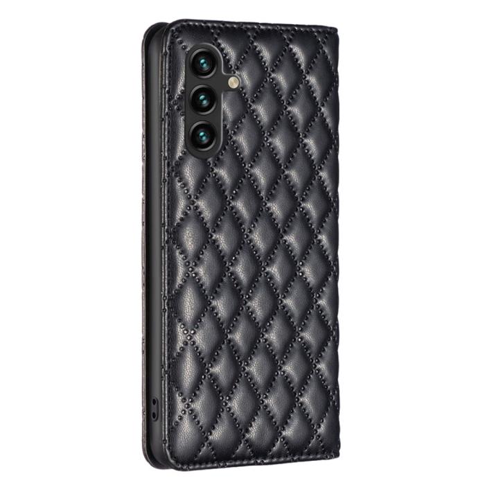Bild 6, BINFEN BINFEN Galaxy A35 5G Fodral Flip Diamond Läder Svart