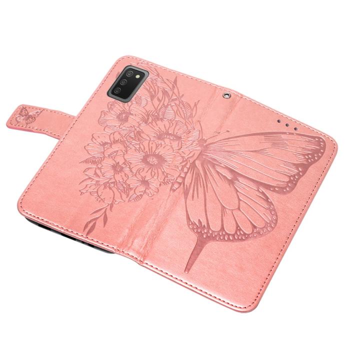 Bild 6,  Samsung Galaxy A03s Fodral Tryckt Butterfly Roséguld