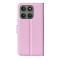  Motorola Edge 60 Pro Fodral Litchi Läder Ljus Rosa
