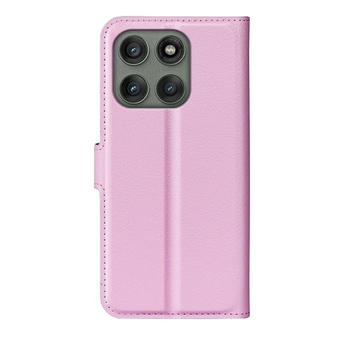 Bild 3,  Motorola Edge 60 Pro Fodral Litchi Läder Ljus Rosa