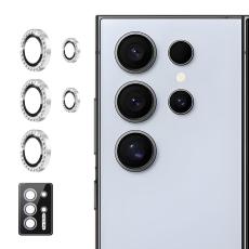 ENKAY ENKAY Galaxy S25 Ultra Linsskydd Rhinestone Silver
