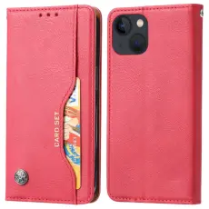  iPhone 15 Fodral Flip Med Frontficka R&ouml;d