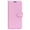  Samsung Galaxy S23 Plus Fodral Litchi Läder Ljus Rosa