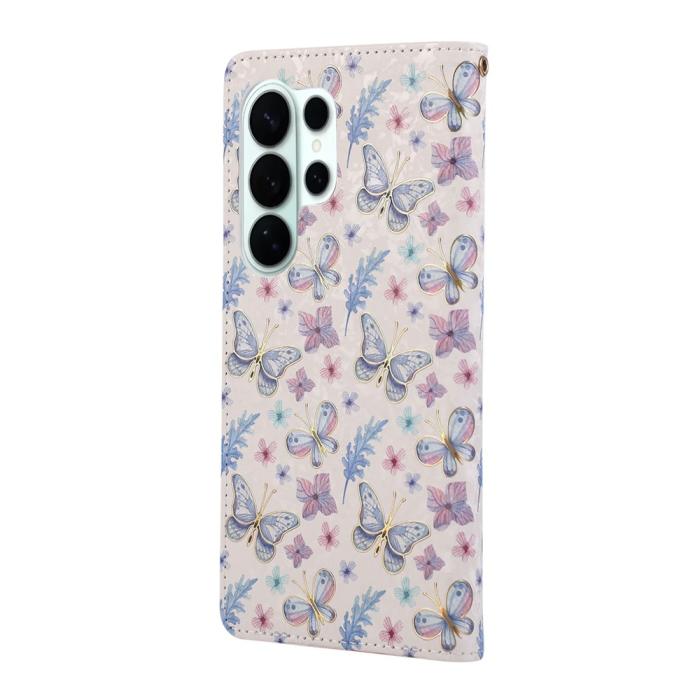 Bild 6,  Samsung Galaxy S26 Ultra Fodral RFID Läder Fjärilar / Blommor
