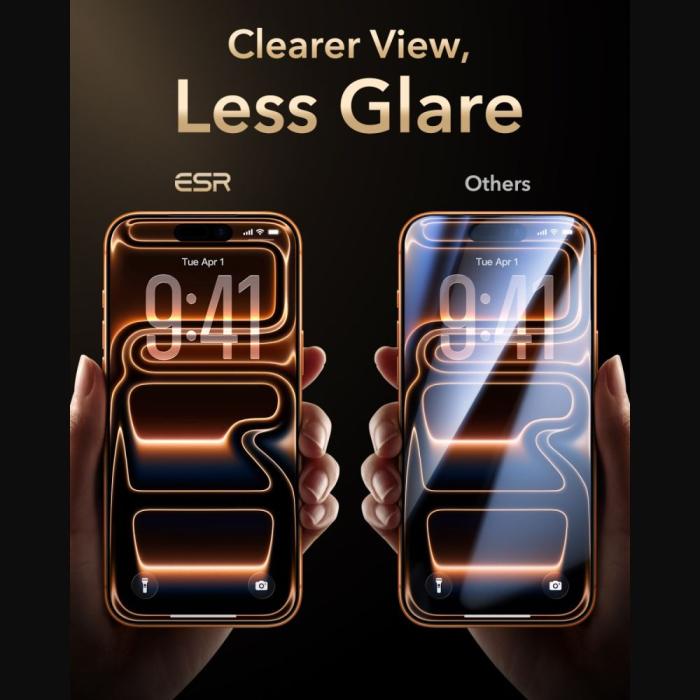 Bild 4, ESR ESR iPhone 18 Pro Max/17 Pro Max Skärmskydd UltraFit Amorite Pro Härdat Glas
