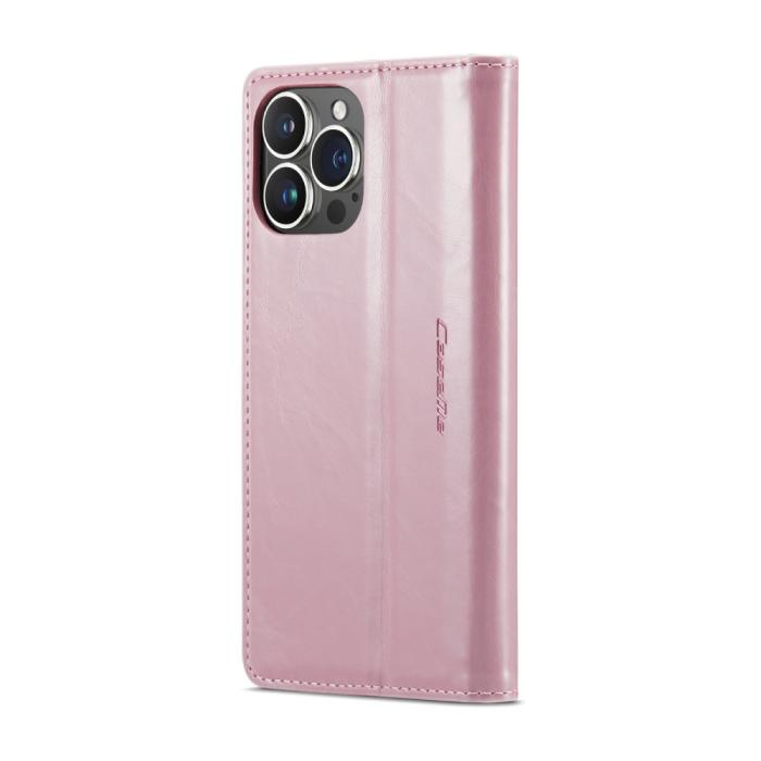 Bild 4, CASEME CASEME iPhone 16 Pro Fodral Oil Wax Flip Rosa