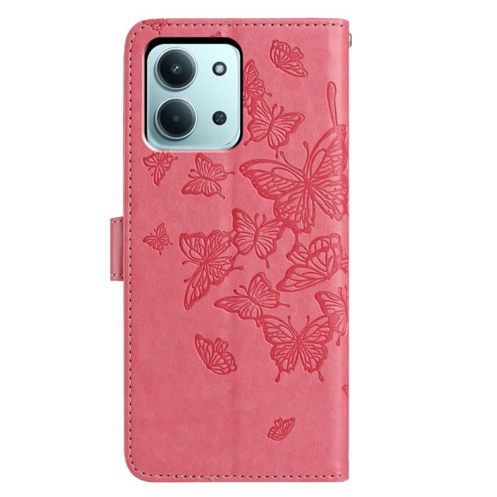 Bild 5,  Xiaomi Redmi 15C Fodral Fjäril Tryck Rosa